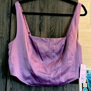 Silk crop top mauve size L from Target